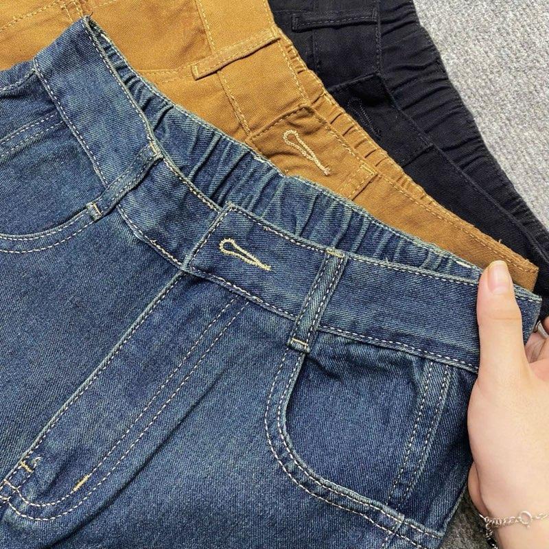 Product Introduction of Quần Baggy Bigsize Nữ Lưng Cao Form Rộng, Quần Baggy Dài 9 Tấc, Chất Vải Jean Dày Dặn, Mềm Mại Cho Nữ Chuppy (50-95kg)- Q524 Pants Women Denim 19