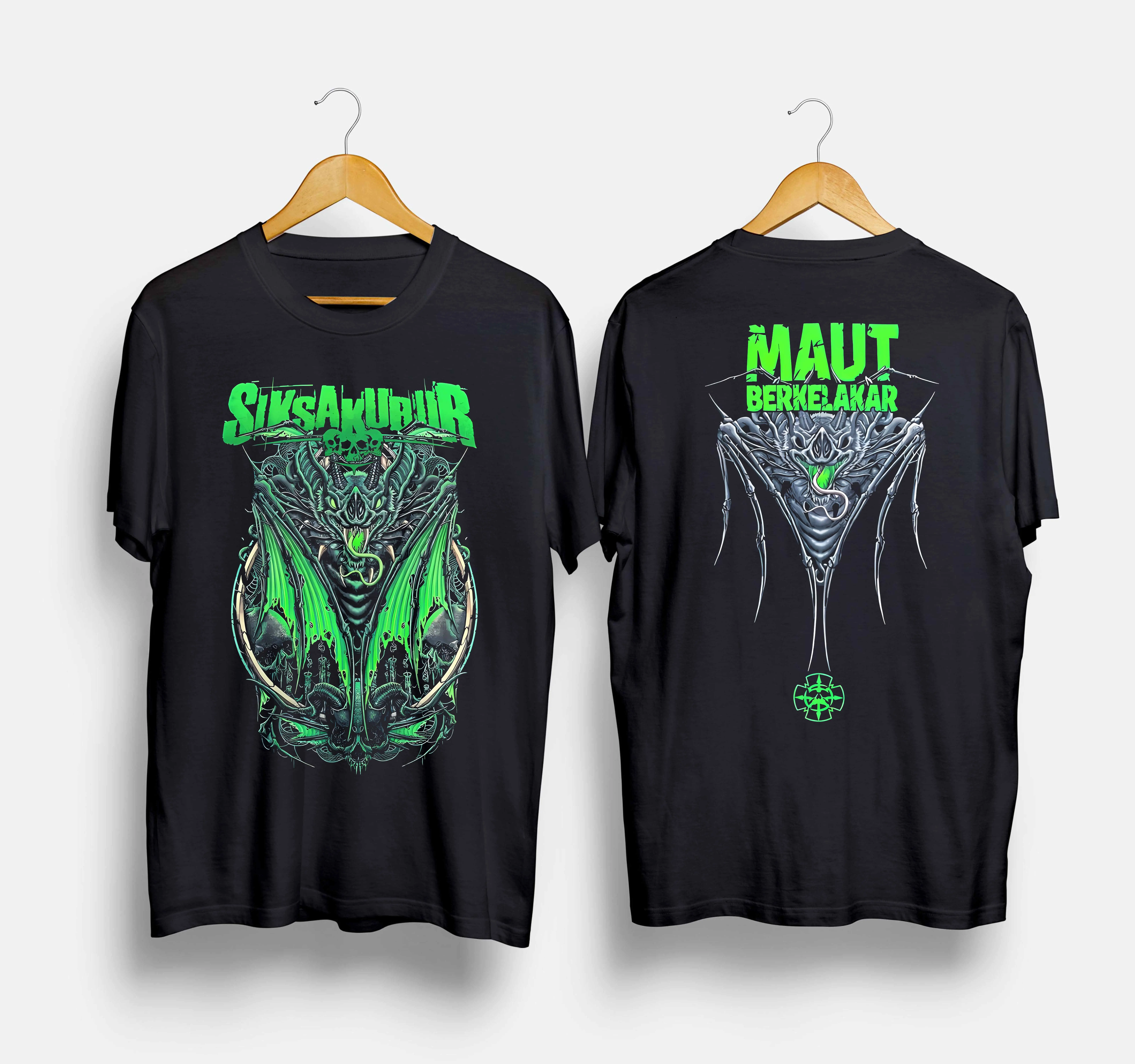Kaos Band Siksa Kubur - Maut Berkelakar / Tshirt Rock Metal Cotton Combed 24s Premium
