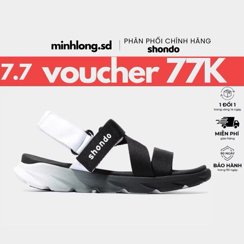 Giày Sandals Shondo F6 Sport ombre đế 2 màu đen trắng F6S0110