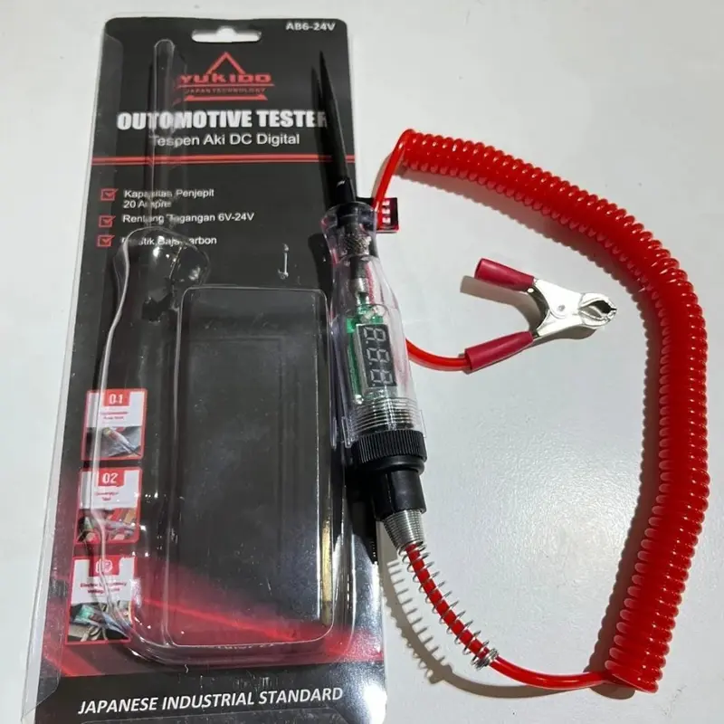 TESPEN AKI DC DIGITAL OUTOMOTIVE TESTER YUKIDO JAPAN TECHNOLOGY Tester Otomotif Digital Yukido Japan Technology - Tes Tegangan DC 8