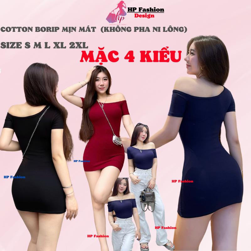 [COMBO 2 VÁY) Váy lệch trễ vai body dáng ngắn body không mút, đầm kiểu nữ màu đen nâu sáng da đi tiệc tiểu thư sang chảnh có bigsize HP39 lệch trái lệch phải