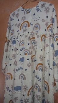 Product Review of Immazma - Arumi Dress Gamis Motif Bunga Abstrak Salur Daily Dress Gamis Wanita Muslimah Rayon Viscose Katun from c**l 3