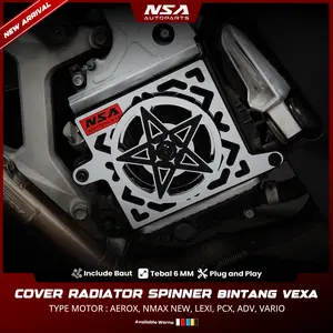 COVER RADIATOR SPINNER BINTANG VEXA TYPE MIRROR VARIO STYLO PCX NMAX AEROX ADV LEXI NSA AUTOPARTS