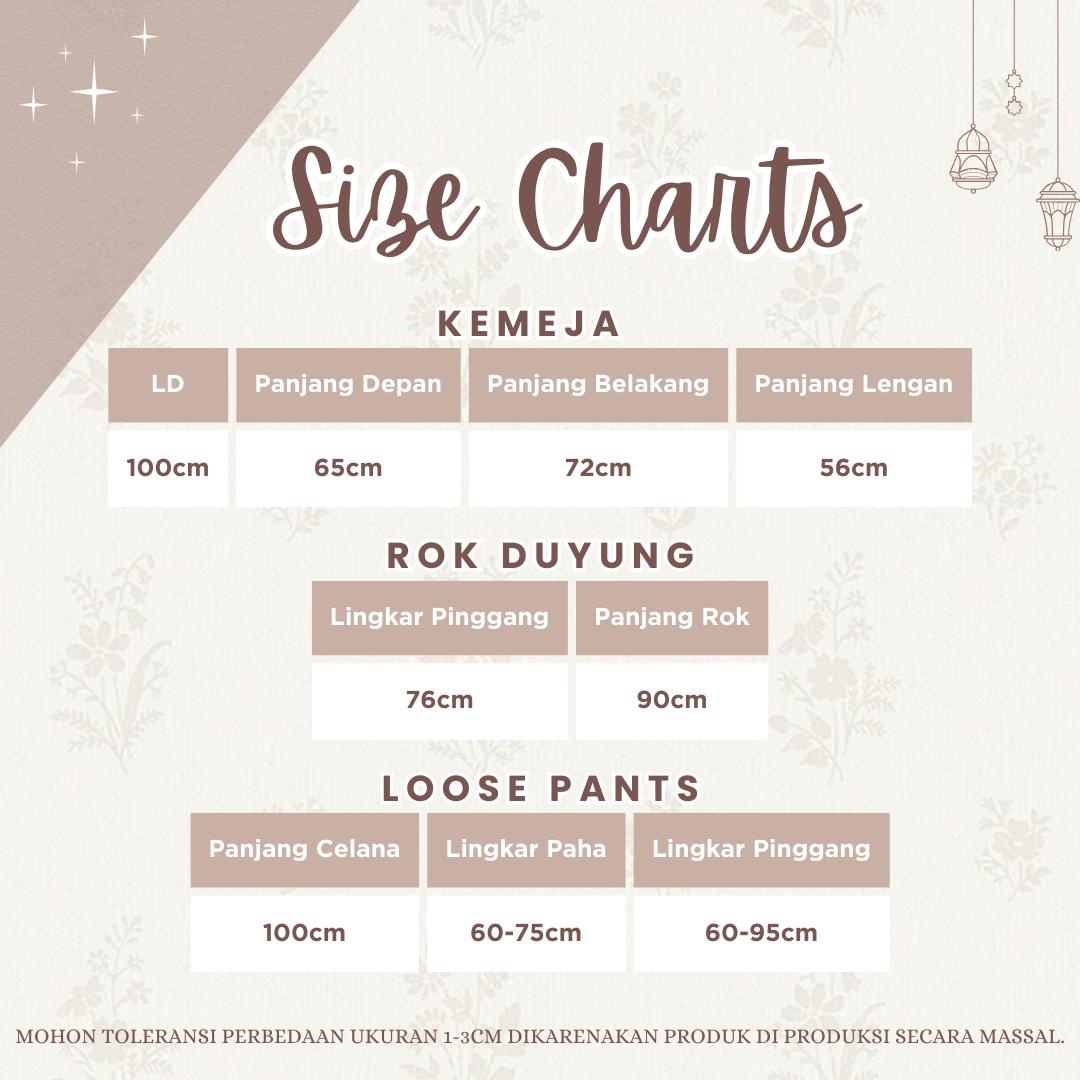 Setelan Hijab Wanita (Jemma Blouse + Rok Duyung + Bella Square) One Set Kondangan Baju Lebaran Remaja - LT246