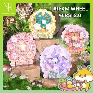 NRQ Dream Wheel 2.0 Roda Hamster Motif Imut Estetik Sunyi Akrilik Tebal 22 26 cm