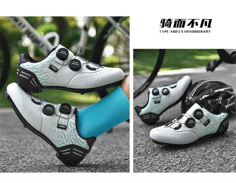 Product Introduction of 36-48 Outdoor Road Bike Non-locking Cycling Shoes New Biking Shoes for Men Double Button Road Mountain Shoes Bicycle Shoes Women Non-slip Sports Shoes 15