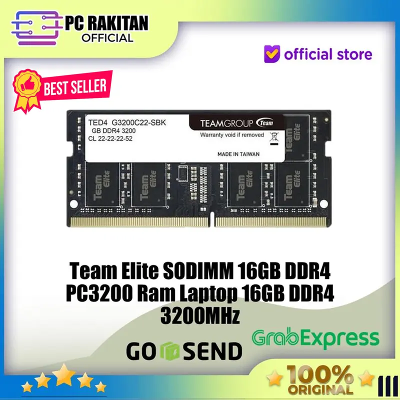 Team Elite SODIMM 16GB DDR4 PC3200 Ram Laptop 16GB DDR4 3200MHz 0