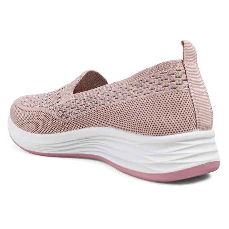 Kevin Sepatu Olahraga Sport Wanita Sneakers Rajut Slip O