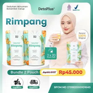 [BPOM] 2 Teh Rimpang Detoplus ala JSR - Teh Celup Instan Minuman  Rempah Alami Jahe Kunyit Lengkuas Sereh - BPOM Halal & Original Herbal Tea