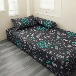 SPREI BRONX / Sprei aeshtetic / set sarung bantal guling / doubel karet anti geser / sprei 90x200 - 200x200