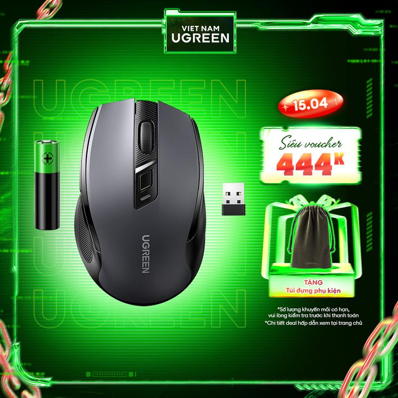 Combo bàn phím chuột Ugreen KU005 + MU006 Chính hãng | Không dây | Bàn phím 99 phím kết nối 4 thiết bị | Chế Độ Kép Chuột Ergonomic 4000 DPI | 6 Nút Tắt Tiếng | Bảo hành 18 tháng 1 đổi 1