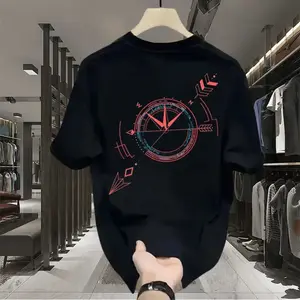 Ultra Comfort Unisex Tshirt 100% Katun Lembut Leher Bulat Fit Longgar Musim Panas Esensial Pasangan Trendy Grafis Print Ukuran Besar Pria Wanita Lengan Pendek Kasual High-End Motif Korea