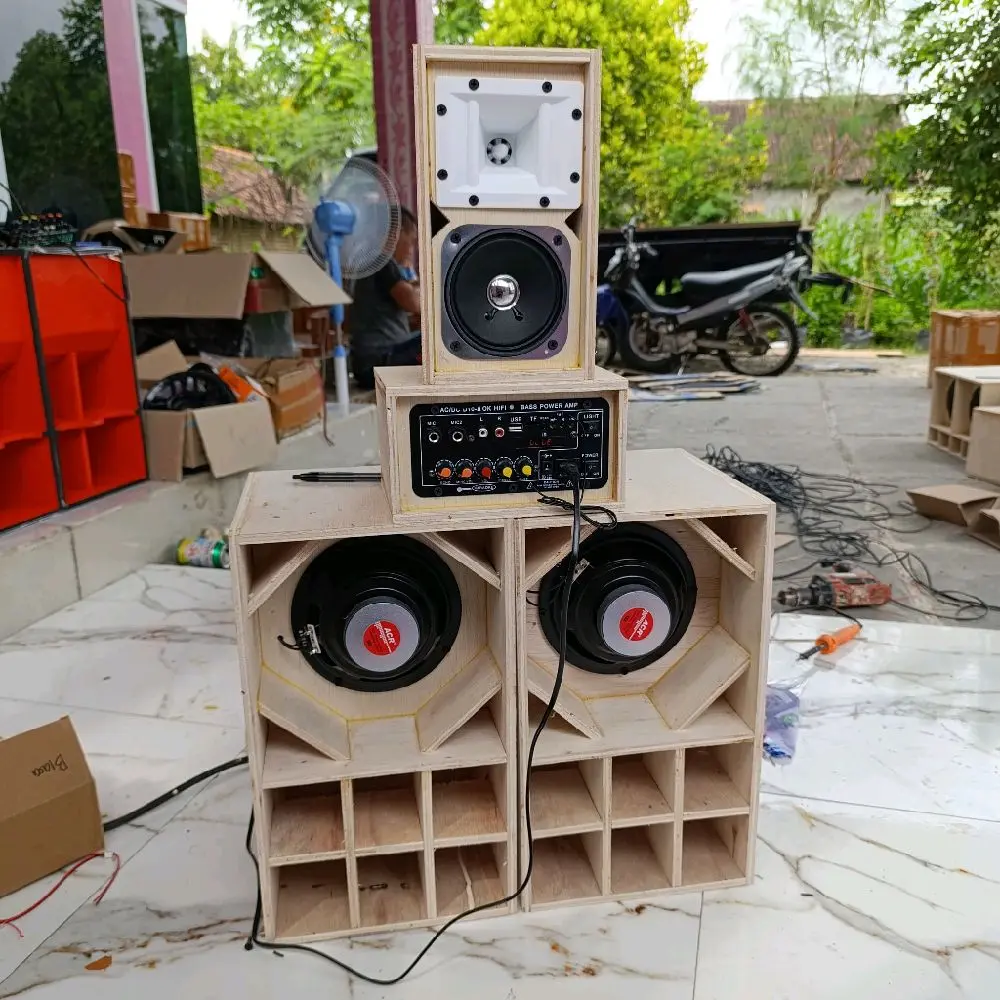 Paket 6 inch Sound Miniatur siap bunyi Bluetooth Speaker box booster subwoofer box booster 6 salon Bass