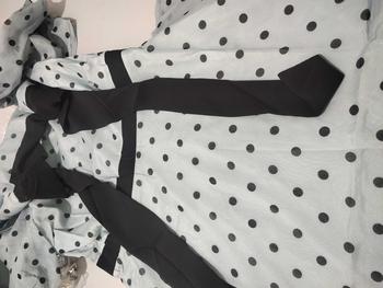 Product Review of 2023 Versi Korea Baru dari Gaun Polidar Lengan Polidar/Busur Angkung Rok Tanah Casual Sifon Satin Wanita Panjang Hitam Dress Pendek Midi Retro from D**n 0