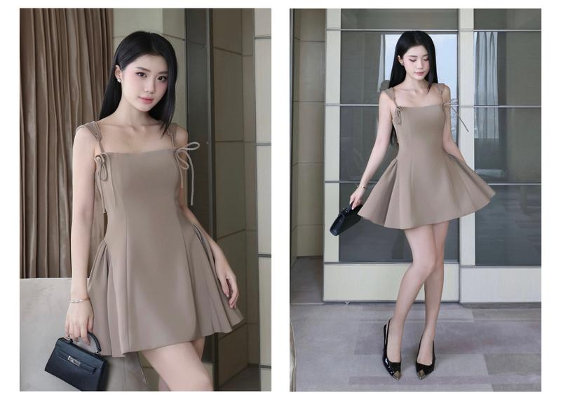 Product Introduction of Đầm Dự Tiệc Ngắn Cổ Vuông Phom Corset Tùng Xòe Chất Gold Gân MissChic x BBSTORE'S - D4304A 5