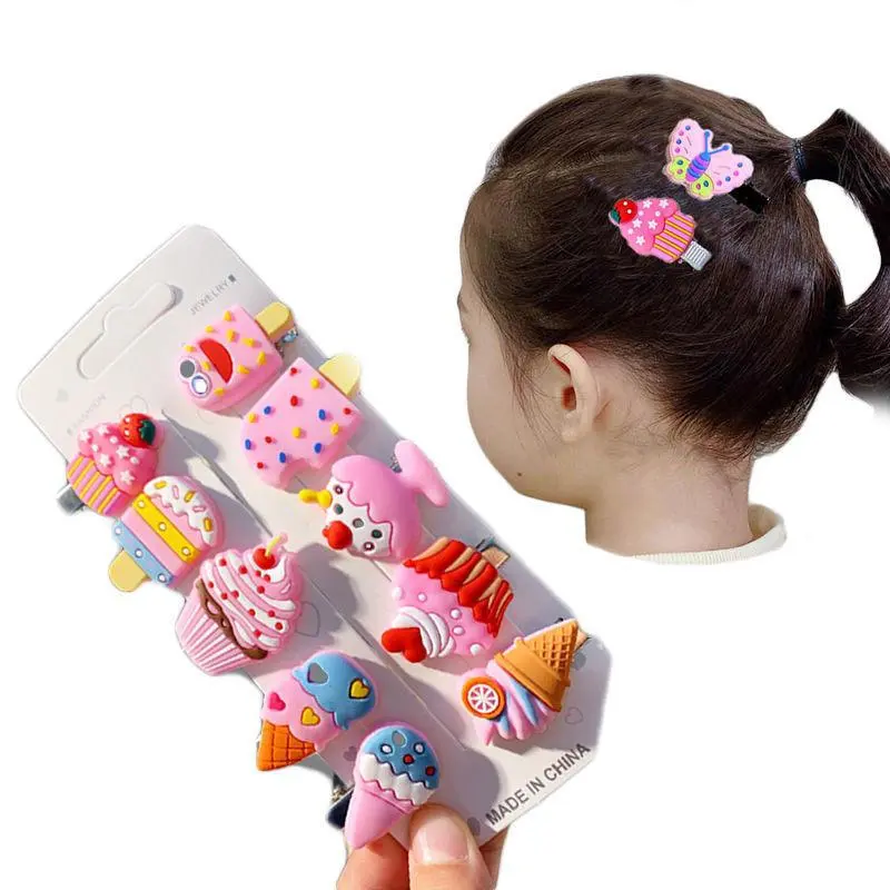 MALL Jepit Rambut Anak Set 10Pcs Model Kartun Hairpin Rambut Cewek HairClips Perempuan KCR19 2