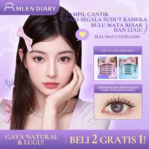 【TANPA LEM】Mlen Diary Bulumata palsu pemula bebas lem, tidak perlu menggunakan lem, bulu mata palsu dapat digunakan kembali