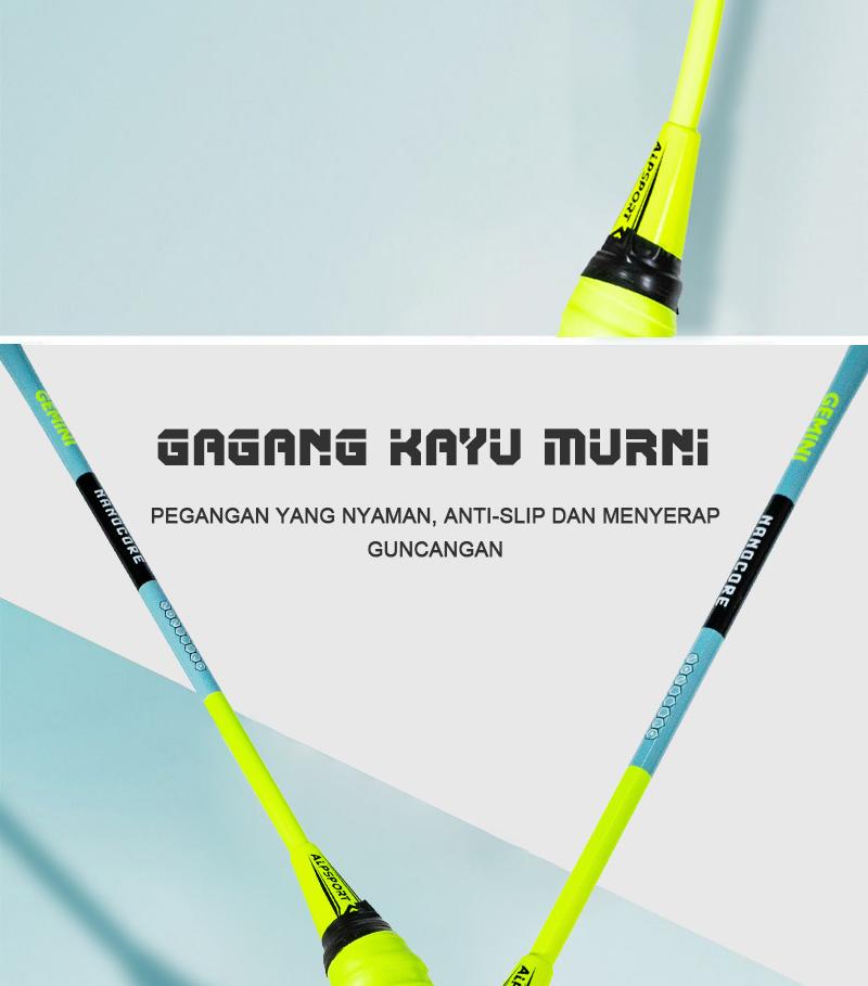 ALPSPORT SZZ 4U 21-28lbs Raket Bulutangkis Full Carbon Fiber Tali Pegangan G5 Cocok untuk Pelajar dan Pemula Olahraga Badminton Ringan Seimbang