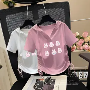 Kaos Crop Hoodie Anak Perempuan Usia 1 2 3 4 5 6 7 8 9 10 11 12 Tahun