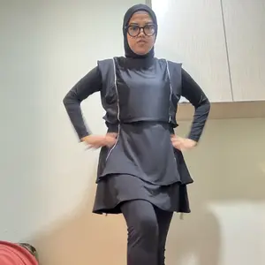 DENIS COLLECTIONS Swimwear R.L Baju Renang Muslimah Syari Dewasa Wanita Hijab Full Body Diving Style Bahan Poly Spandex Nyaman & Modis Size M-6L - Panjang Remaja