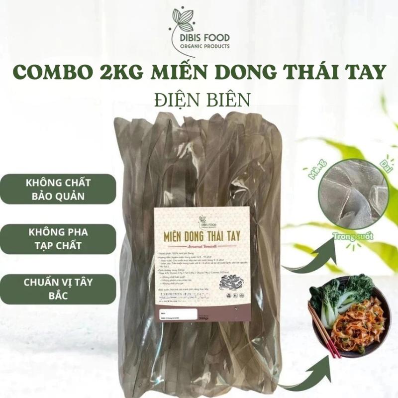  Miến dong sợi to thái tay Điện Biên chính gốc - Sợi to dai ngon sạch tự nhiên DibisFood 