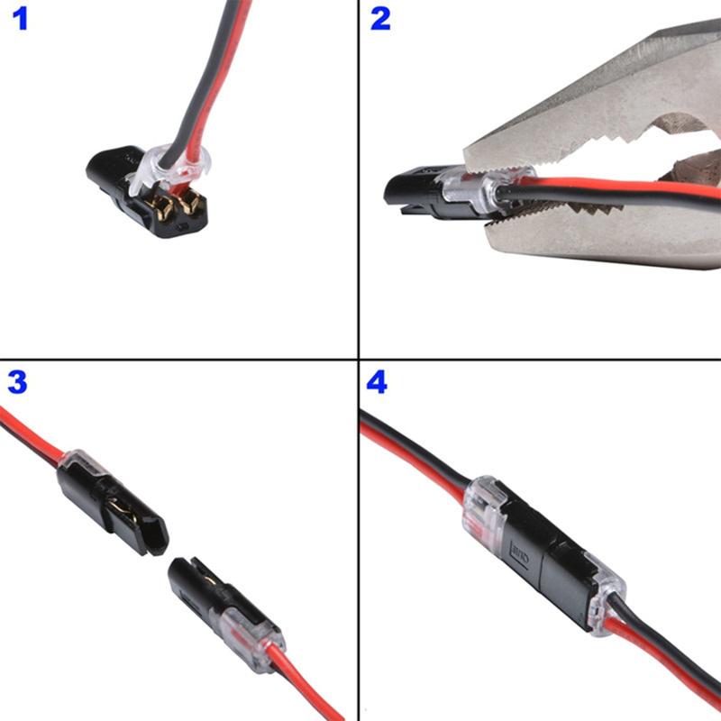 Product Introduction of 10pcs 2 Pin Way Plug Wire Cable Snap Connectors Car Waterproof Electrical Connector Strip Terminal Connection Clamp 37