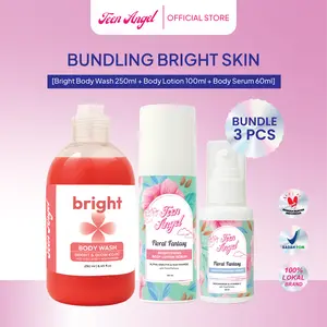 [BUNDLE ISI 3] TEEN ANGEL All Varian Body Wash + Body Lotion + Body Serum Floral Fantasy | Kulit Cerah Bersih Wangi - BPOM Arbutin Kaki handbody  pemutih body  serum hand  body