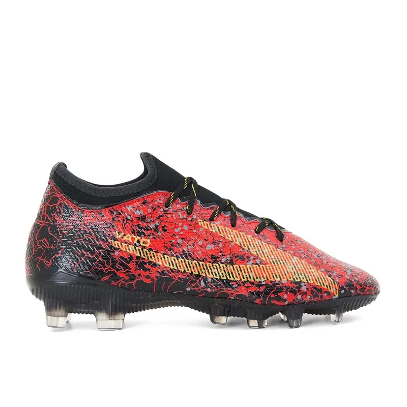 Sepatu Bola Original Zevma Vato Elite .1 Black Red Gold IC 1