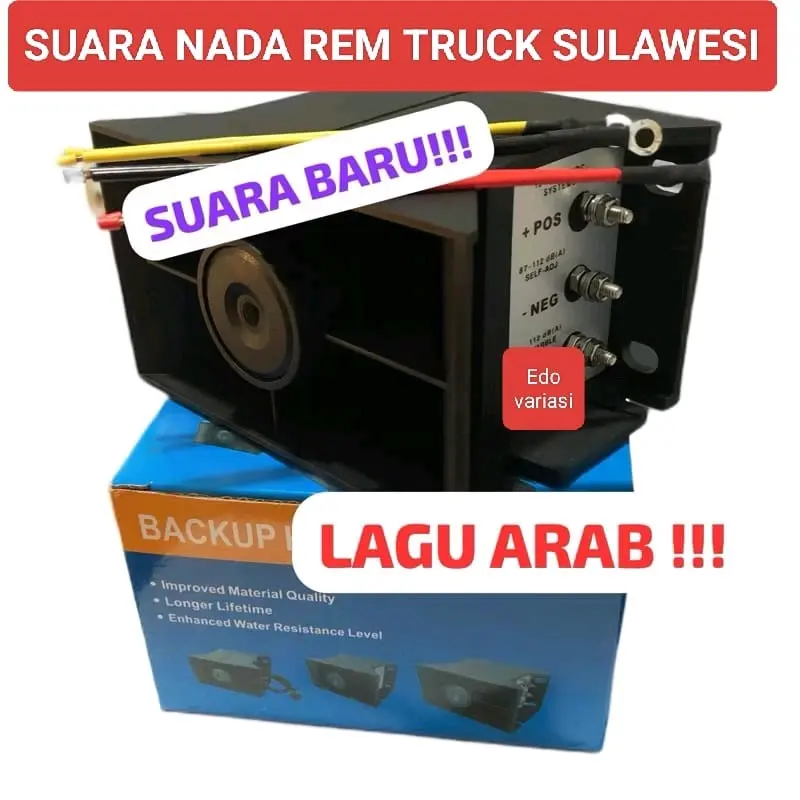 Alarm Mundur 3 Suara Nada Terbaru Ala Truck Sulawesi 12V/24V untuk Mobil, Truk, atau Bus - Car Kendaraan 0