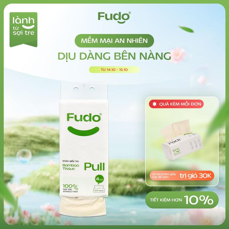 Túi Khăn Giấy Rút Treo Tường ║ Fudo Bamboo ║ TISSUEPULL - FPULL01