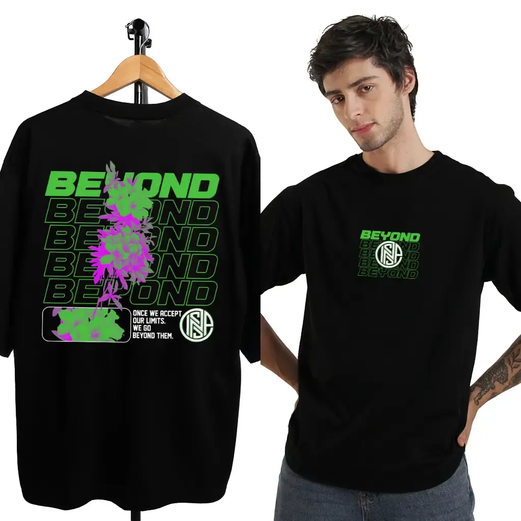 Floral Street Oversized 3Dt-Shirt for Men & Women Boxy Fit Graphic Tops Couple T-shirts Collection