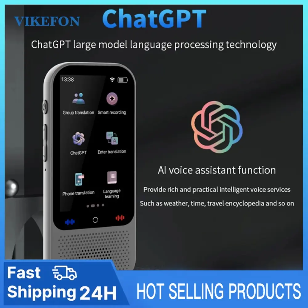 S80 Pro AI Translation Device Real-Time Smart Voice Photo Translator 138 Languages 18 Offline Portable Text Voice Translating