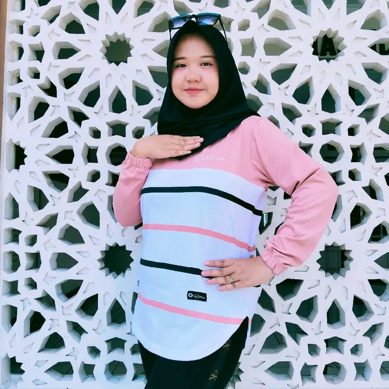Kaos Atasan Wanita Oval Motif Terbaru Kain Katun Combad Premium Adem 2