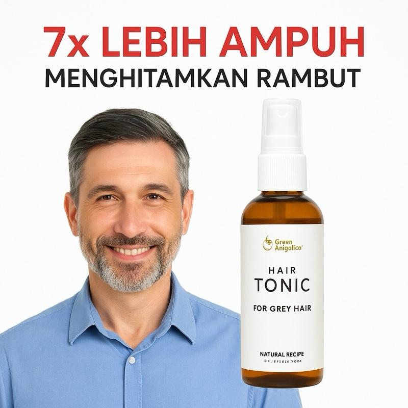 Hair Tonic Uban Green Angelica Menghitamkan Rambut Putih Nutrisi Rambut anti grey hair hitam extract Cat Dye Pria Pewarna 0