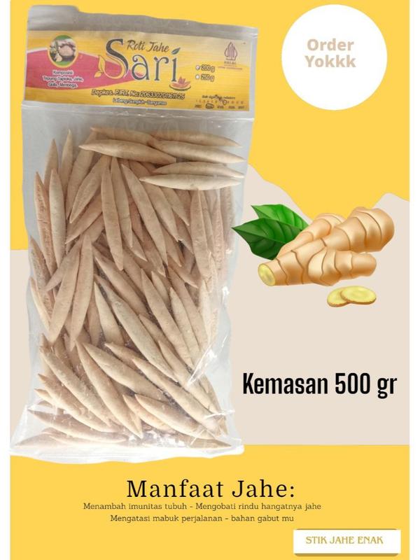 stik jahe kemasan 500 gr / roti jahe sari 500 gr - Shop | Tokopedia