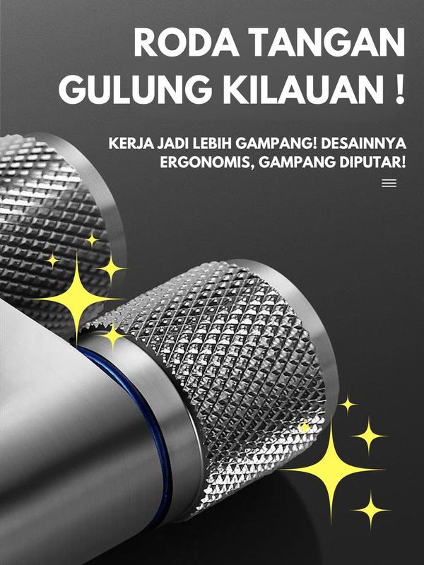 Kran Cabang dan Jet Shower SUS 304 Toilet Hitam Matte 1/2 Inch dengan Selang 1.5M Kran Air Double Kran Washing Machine Bidet Spray 5