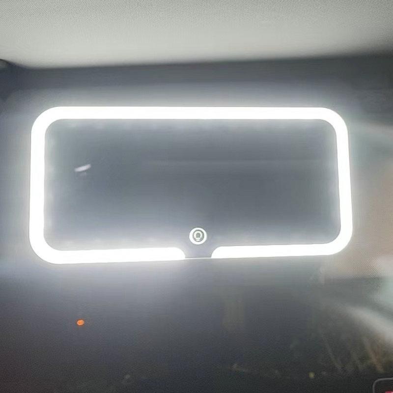 Cermin Rias LED Portabel untuk Visor Mobil dengan 3 Pilihan Cahaya Sensor Sentuh & Perlindungan Mata - Cermin Aluminium Jernih & Lampu LED Lembut Cermin Rias LED Portabel untuk Visor Mobil dengan 3 Pilihan Cahaya Sensor Sentuh & Perlindungan Mata - Cermin Aluminium Jernih & Lampu LED Lembut