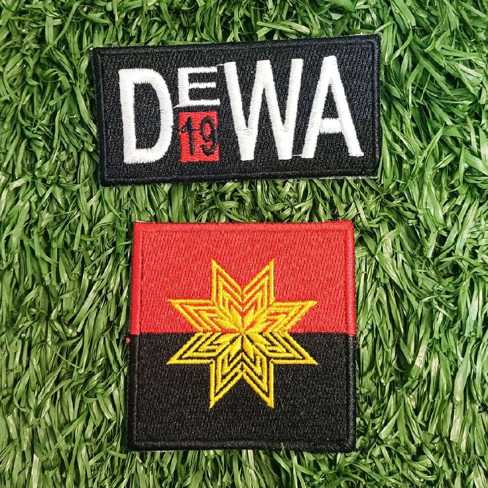 Dewa 19 Patch Bordir Logo Dewa 19 cara pasang disetrika di bahan kain