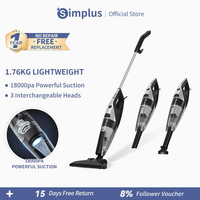 Simplus Vacuum Cleaner 18000PA Suction Power & 1L Large Dust - TikTok ...