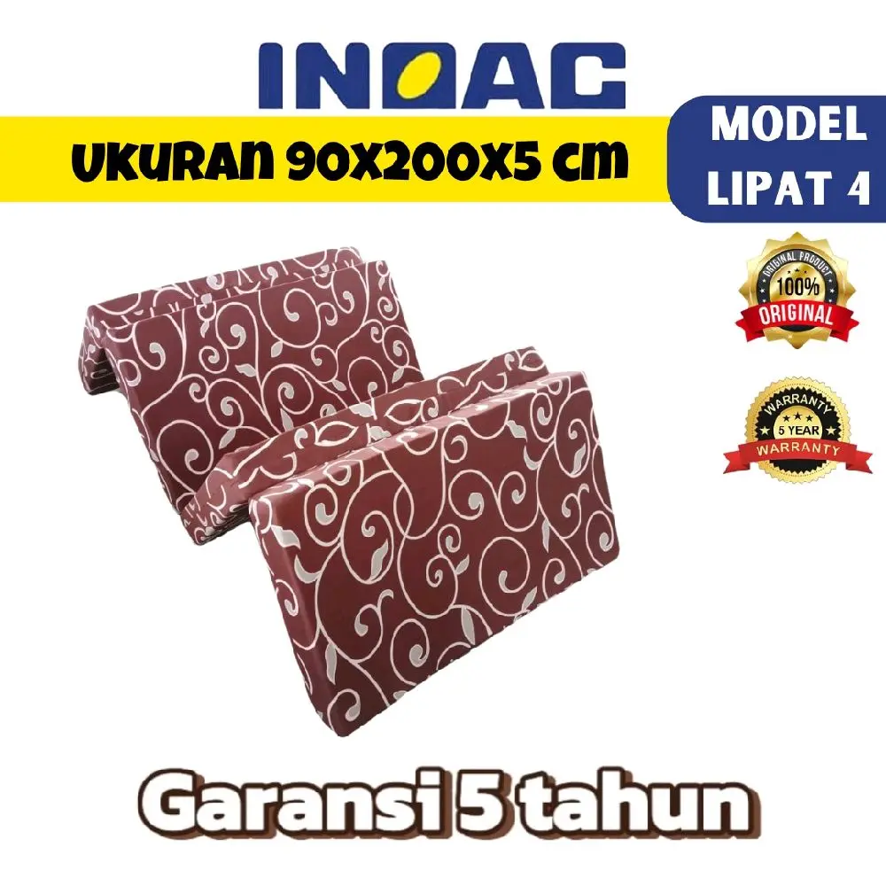 Kasur Busa Lipat Tebal 5cm ukuran 200x90 random motif memakai busa D18 Inoac lengkap dengan cover katun tebal dan halus, praktis,higienis ,anti kempes ergonomis matras busa bisa dilipat anti-alergi mix Furniture anti-jamur kasur  busa  anti  kempes