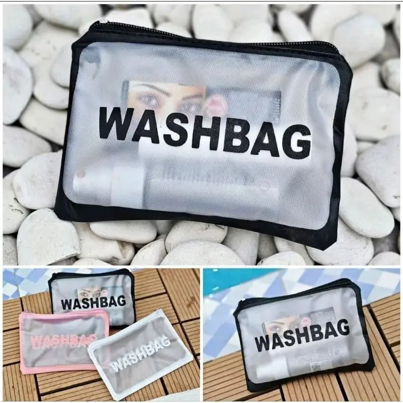 TAS KOSMETIK TRANSPARAN / POUCH MAKE UP / WASHBAG POUCH / TAS MAKE UP WATERPROOF 8