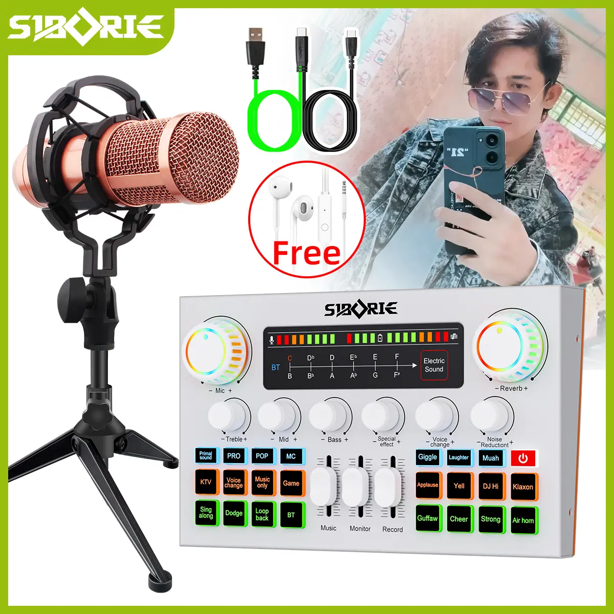 Siborie&jerryan_khan rekomendasi bersama Soundcard F999ultra+BM800PRO+E10+OTGPRO