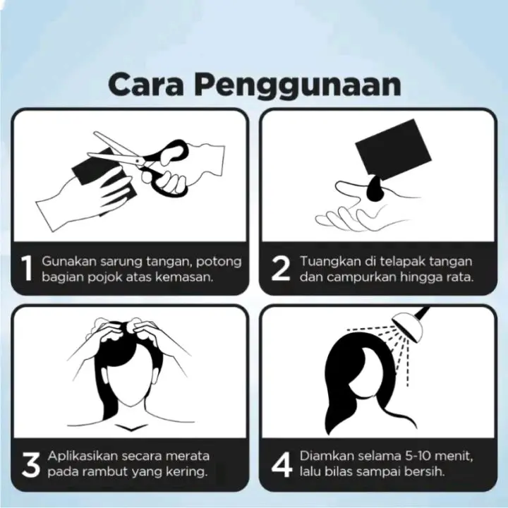 NYU Henna Shampoo Hair - Sampo Pewarna Rambut Burgundy, Natural Brown, Natural Black [Harga 1 sachets] 5