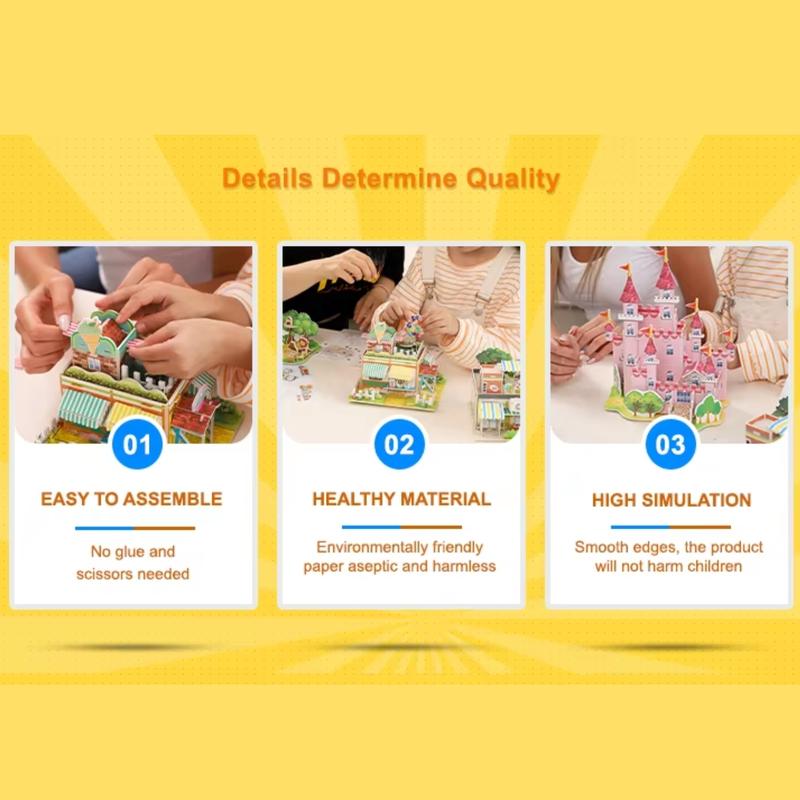 Product Introduction of Dovana Mainan Puzzle Kertas 3D Size Kecil Garden House Small Zoo Edukasi Anak Kreatif Bahan Busa Foam Paper 16