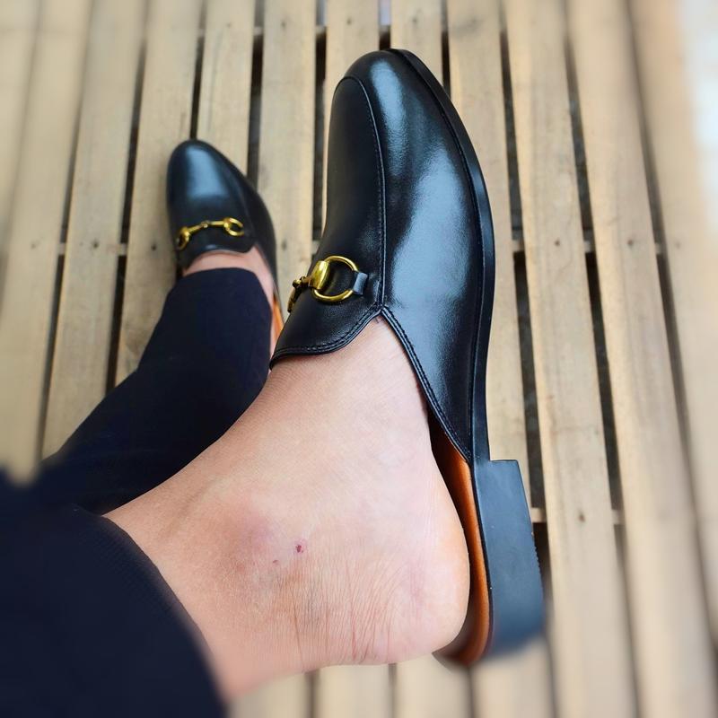 Giày sục lười nam da bò cao cấp vân nhám sang trọng , lôi cuốn Cao Su Shoes DéP giaysuc giay