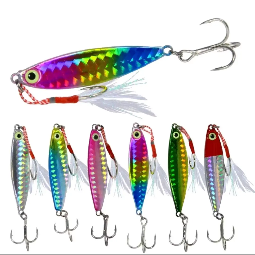 UMPAN PANCING LURE METAL JIG ULTRALIGHT CAST SIZE 7/10/15/20GR 3X STRONG TREBLE LENGKAP DENGAN ASSIST HOOK