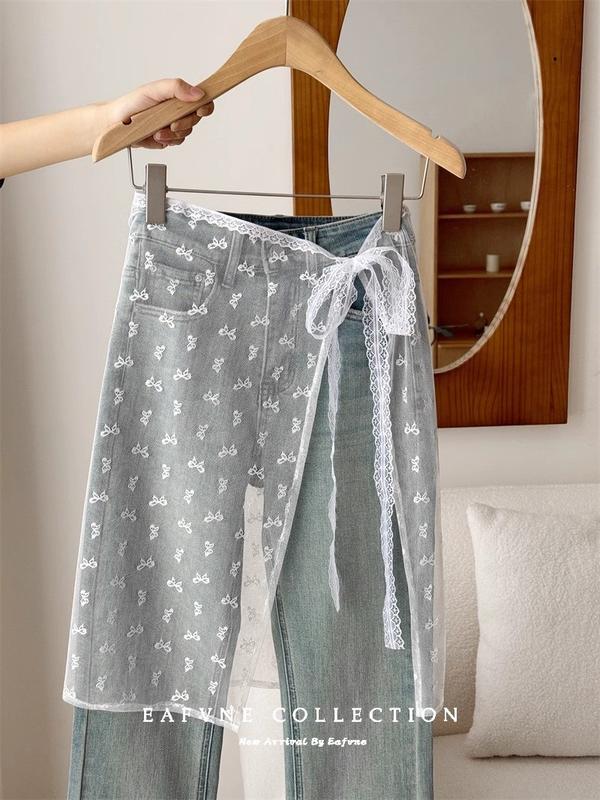 Product Introduction of Featuring A Niche Design with Lace Up, Instagram Blogger's Personalized Lace Layering, Layering, and Layered Gauze Skirt Paired with An Apron Skir 6