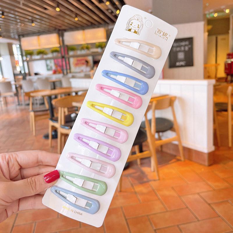 Kẹp Tóc Bé Gái, 10 Cái / Bộ, Thiết Kế Trái Tim Và Ngôi Sao Dễ Thương, Màu Pastel, Kẹp Tóc Công Chúa Bé Gái, Kẹp Bên, Phụ Kiện Tóc Trẻ Em, Mũ Cài Tóc Cho Bé Gái 4