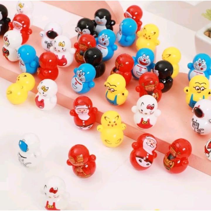 ECER BONEKA GOYANG BONEKA TUMBLER STRESS RELIEF TOY MINI BONEKA JOGET ANTI STRESS MAINAN ANAK KARAKTER LUCU ANTI JATOH RISSASTOREID 0