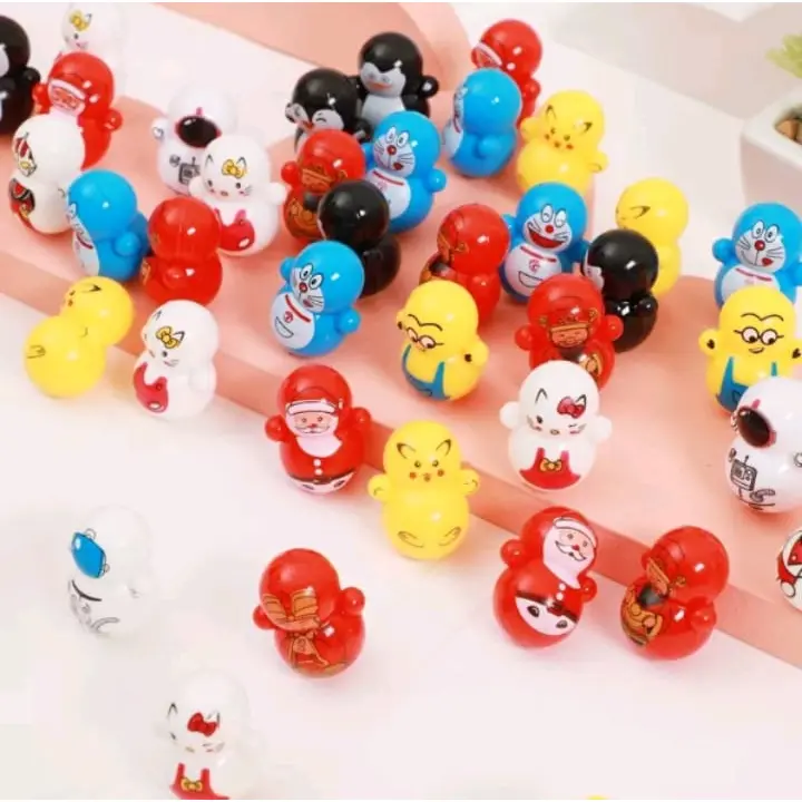 ECER BONEKA GOYANG BONEKA TUMBLER STRESS RELIEF TOY MINI BONEKA JOGET ANTI STRESS MAINAN ANAK KARAKTER LUCU ANTI JATOH RISSASTOREID 0